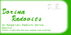 dorina radovits business card